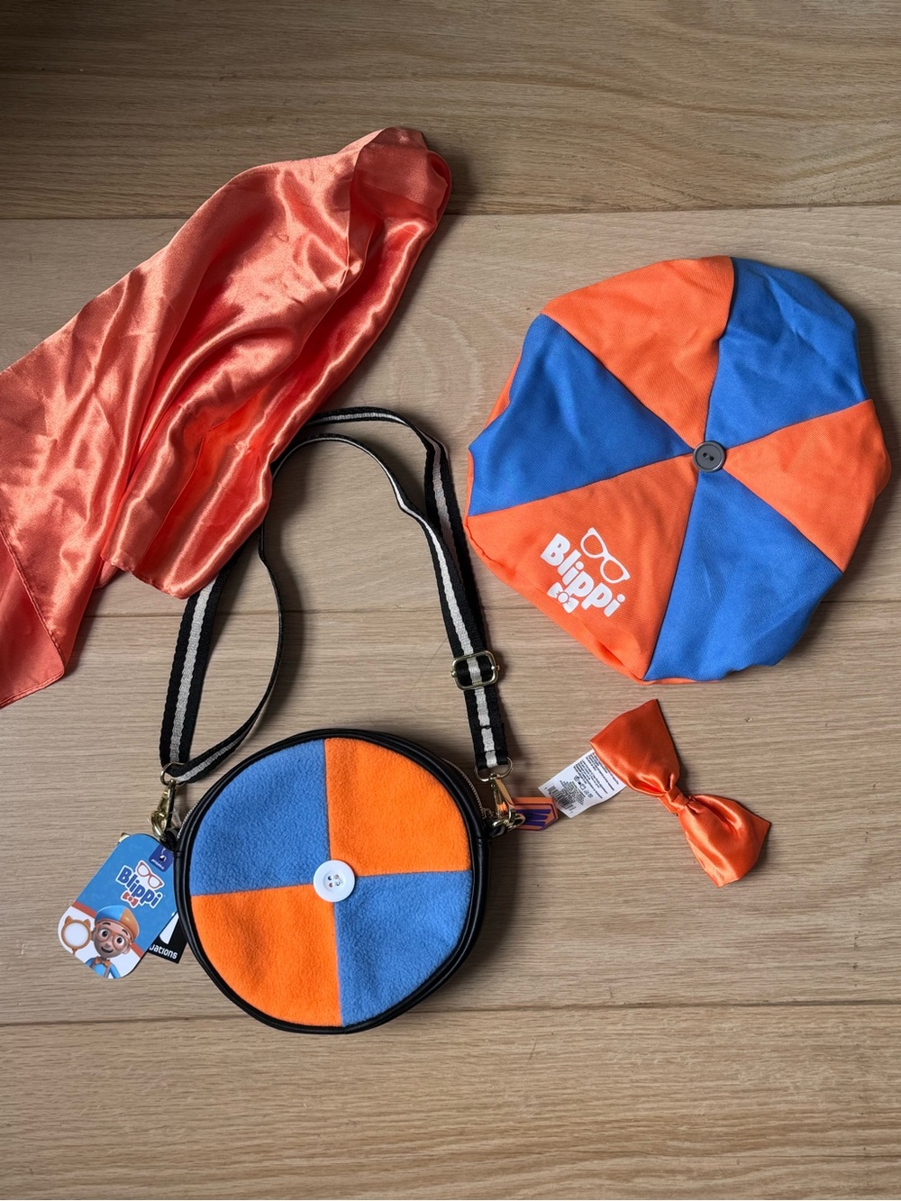 Adult Blippi & Meekah Costume - Orange & Blue Accessory Set - OS - Like New